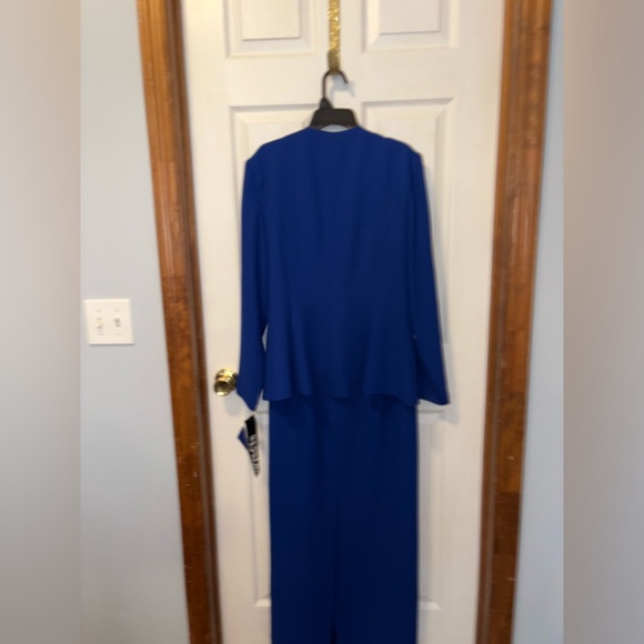 Ursula of Switzerland Vintage Dress Jacket Sequins 14 Royal Blue Wedding - Picture 5 of 11